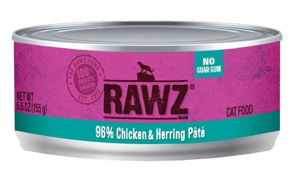 24/5.5 oz. Rawz 96% Chicken & Herring Cat Can - Health/First Aid